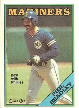 1988 O-Pee-Chee Baseball Cards 055      Phil Bradley#{Now with Phillies